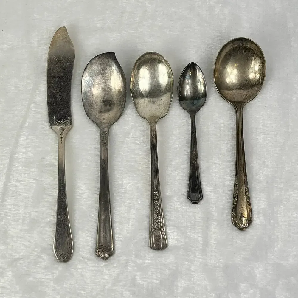 5pc Vintage Silverplate Utensil Lot 4